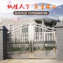 304 stainless steel gate double open courtyard door cell door school open door rural yard door wall security door