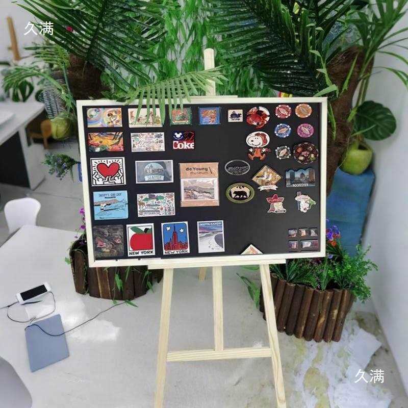 实木支架磁性小黑板用冰箱贴磁吸展示板店铺商用手写广告展示牌,淘宝优惠券,粉丝福利购,淘宝优惠卷