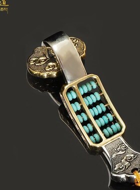 铜制如意a算盘工艺品挂件手把件民族风小挂件文玩铜器招财覆古摆