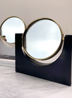 简约现代样板房镜子创意台镜酒店样板间会L所别墅主人房梳妆台摆