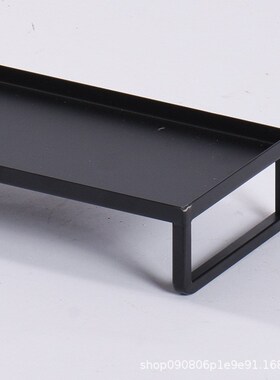 现代新中式铁艺茶具m收纳装饰架托盘玄关博古架客厅茶几金属工艺