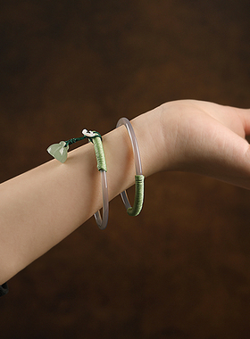 极速冰种a玉髓手镯女叮当镯玛瑙细水晶镯子素圈环母亲节520情人节
