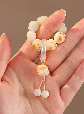 极速天然白玉菩提k根小手捻猫爪手串学生念珠文玩盘玩绕指柔手链