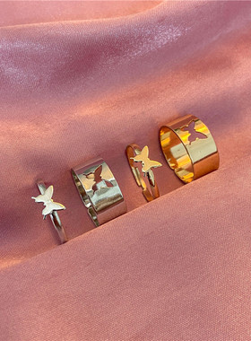 新品Koreane Fashion Flower Rings for Women Punk ndy Vintage