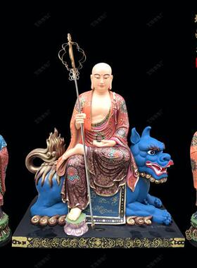 寺庙供奉谛听地藏王菩萨神像闵公道明护法树脂玻璃钢佛像雕塑摆件