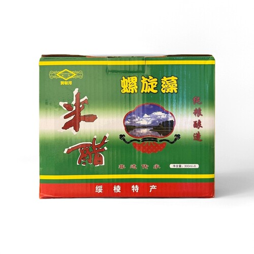粮食醋 绥棱螺旋藻米醋300ml*8瓶 3.5度酸甜口味 黑龙江特产 - 图3