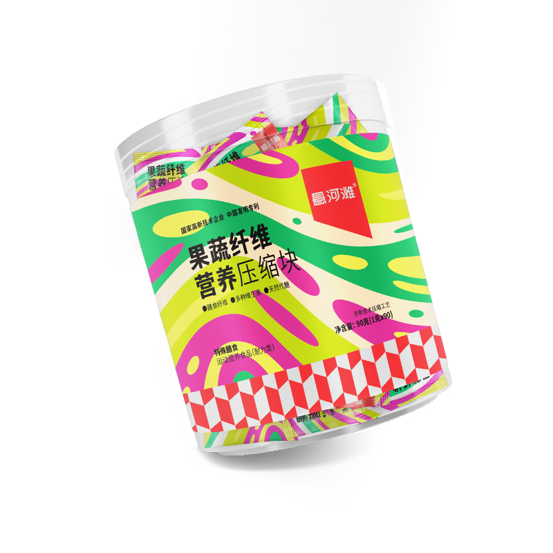悬河滩果蔬纤维营养压缩块饱腹块多维生素燕窝肽粉菌膳食纤维90片