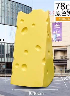 卡通仿真奶酪芝士景观玻璃钢雕塑甜品店电影院商场烘焙蛋糕店摆件