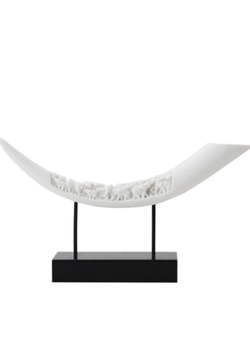 新中式象牙摆f件客厅办公室桌面摆设饰品电视柜售楼处装饰工艺品