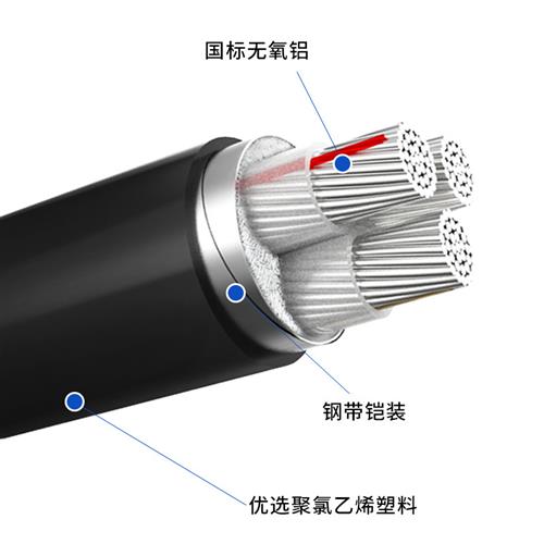 国标VLV22铠装3 4 5芯10/16/25/120平方铝芯电力工程地埋电线电缆