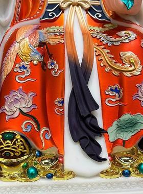 汉白玉碧霞元君泰山奶奶像体供奉家用泰山娘娘像泰山老母神像摆件