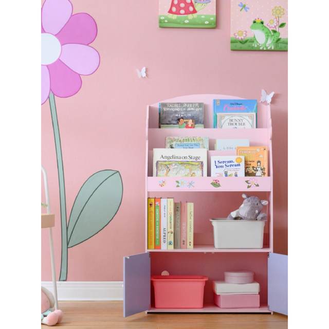 Teamson children's furniture painted wooden bookshelf picture book rack storage frame bed wardrobe table and chair combination