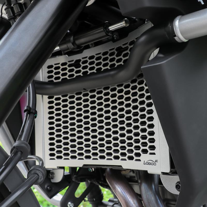 LOBOO萝卜摩托车水箱保护网适用于春风CF800MT水箱护罩挡泥板改装 - 图1