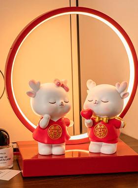 新婚礼物送新人情侣摆件结婚客厅家居装饰品婚房布置闺蜜订婚礼品