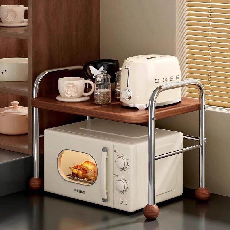 中古微波炉置物架台面厨房用品多功能放电电子锅烤箱分层收纳小架,淘宝优惠券,粉丝福利购,淘宝优惠卷