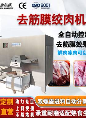 商用双螺旋去筋膜绞肉设备无需解冻冻肉绞肉机丸子加工流水线生产