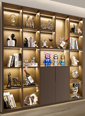 极速轻奢高端上档次酒柜装饰品摆件高档I玄关客厅餐边电视柜乔迁