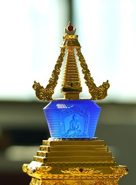 舍利佛塔b琉璃摆件楞严咒宝箧印陀罗尼经咒菩提塔装藏舍利子五轮