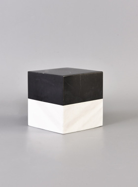 北风风格大理石摆件黑白条纹几何抽象小摆设桌Q面柜子软装搭配饰