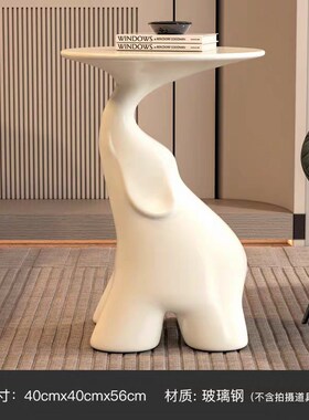 艺术侘寂风玄关桌子柜茶几角几入户过道设计师款样板房Z装饰品摆