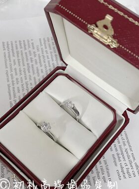 经典六爪钻戒刀臂结婚婚礼仪式交换假对戒活口可调节拍照道具初礼