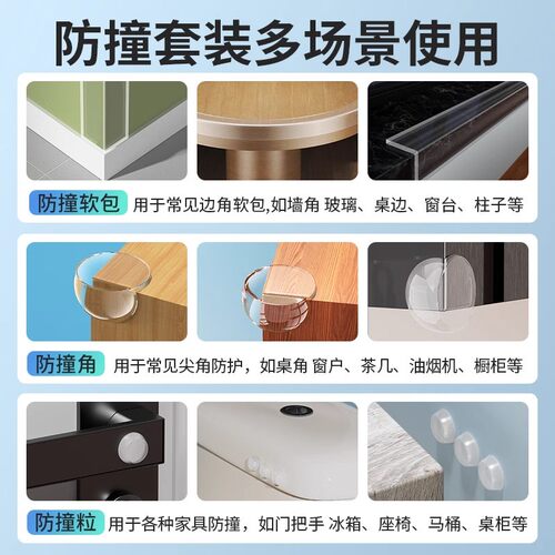 透明防撞条贴儿童防磕碰软包桌角墙角柜门窗台茶几边保护加厚胶条 - 图3