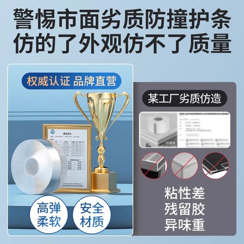 透明防撞条贴儿童防磕碰软包桌角墙角柜门窗台茶几边保护加厚胶条 - 图1