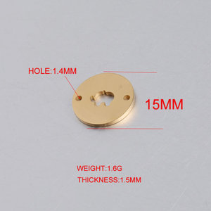 镜面不锈钢 双孔圆片吊牌吊坠 大象椰子树 皇冠 圆片DIY饰品配件