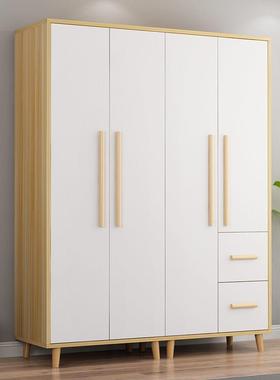 衣柜家用卧室简约现代实木质柜子储物柜出租房用收纳柜小户型衣橱