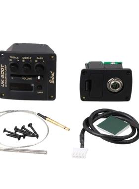 木吉他电箱拾音器四弦尤克里里UK-500T黑色三段EQukieie乐器配件