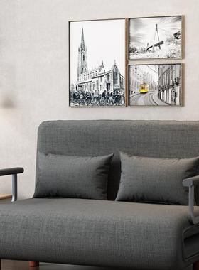 折叠沙发床小户型两用客厅单人休闲沙发椅午休床懒人阳台多功能床