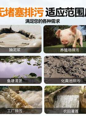 绿一泥浆泵抽泥沙池塘清淤抽粪220v家用无堵塞淤泥泵切割式污水泵