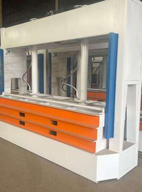 双缸石材防火门冷压机三胺挤塑板压板机50吨全自动木工冷压机