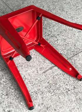 叠放无靠背餐桌凳子金属工业风户外椅子铁制简约网红凳子