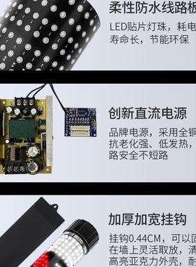 美发转灯led发廊转灯理发店标志灯箱网红复古灯新款挂墙户外防水