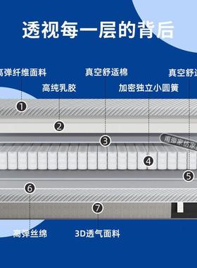 乳胶床垫弹簧床垫加厚卷包新款超厚超软记忆棉护脊床垫出租房床垫