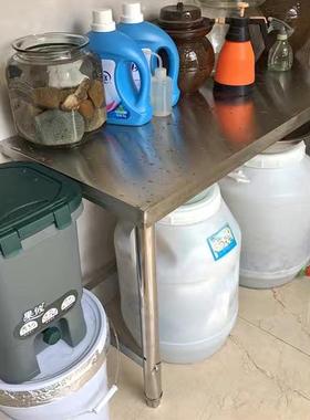 单层不锈钢工作台商用厨房操作台打包台饭店打荷台不锈钢桌子加厚