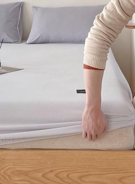 全棉床笠单件100纯棉床罩简约纯色席梦思床垫床套1.5m1.8米保护罩