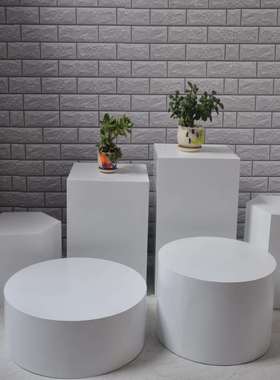 纱台网模特橱窗脚试衣服装地台台站台直播红圆形烤漆踩展示