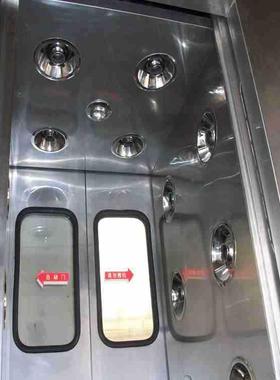 特迈生产单人单吹风淋室感应门双开门风淋房自动净化出毛发风淋