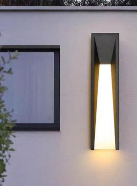 现代简约户外防水壁灯长条灯别墅大门口灯室外照明灯花园庭院灯具