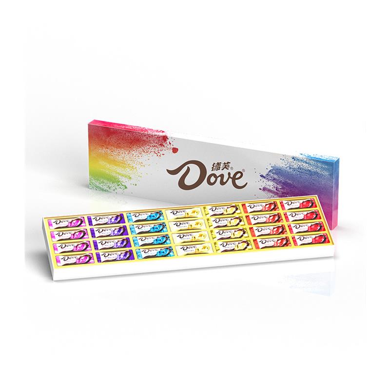 Dove/德芙巧克力6g*28条七彩缤纷礼盒配手提袋 - 图3