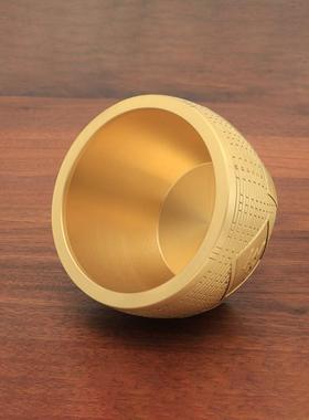 摆件缸铜米缸黄铜纯铜q五谷丰登聚宝盆百福装饰品客厅乔迁家居玄