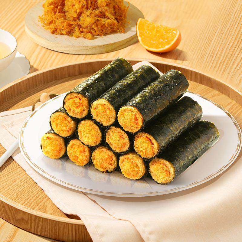 【三只松鼠_肉松海苔卷100g】罐装夹心海苔海味蛋卷休闲健康零食,淘宝优惠券,粉丝福利购,淘宝优惠卷