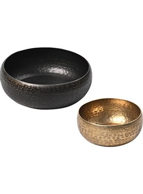 新中式简约轻奢金属干果盘托盘摆A件样板间售楼处客厅茶几桌面摆