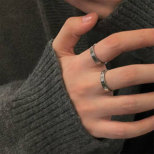 星芒钛钢男款戒指女小众设计感指环食指戒轻奢情侣对戒2026新款 - 图3