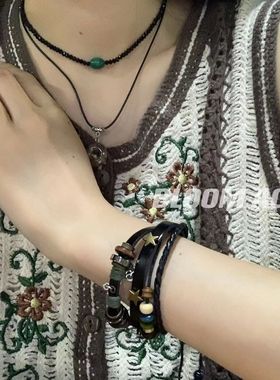 高街女孩复古多层民族风手链