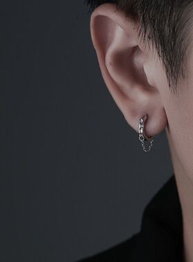 链条耳环男款养耳洞小众高级感