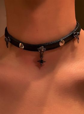 暗黑亚文化渡鸦项链choker高级感