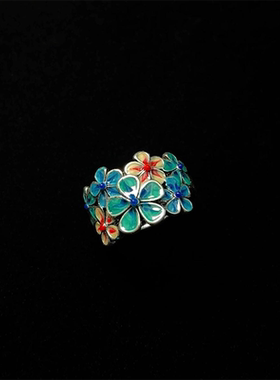 Vintage古着Enamelflowers戒指